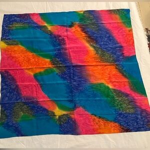 Rainbow multicolored scarf